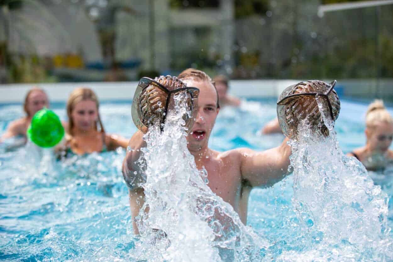 Resistance Pool Training Action