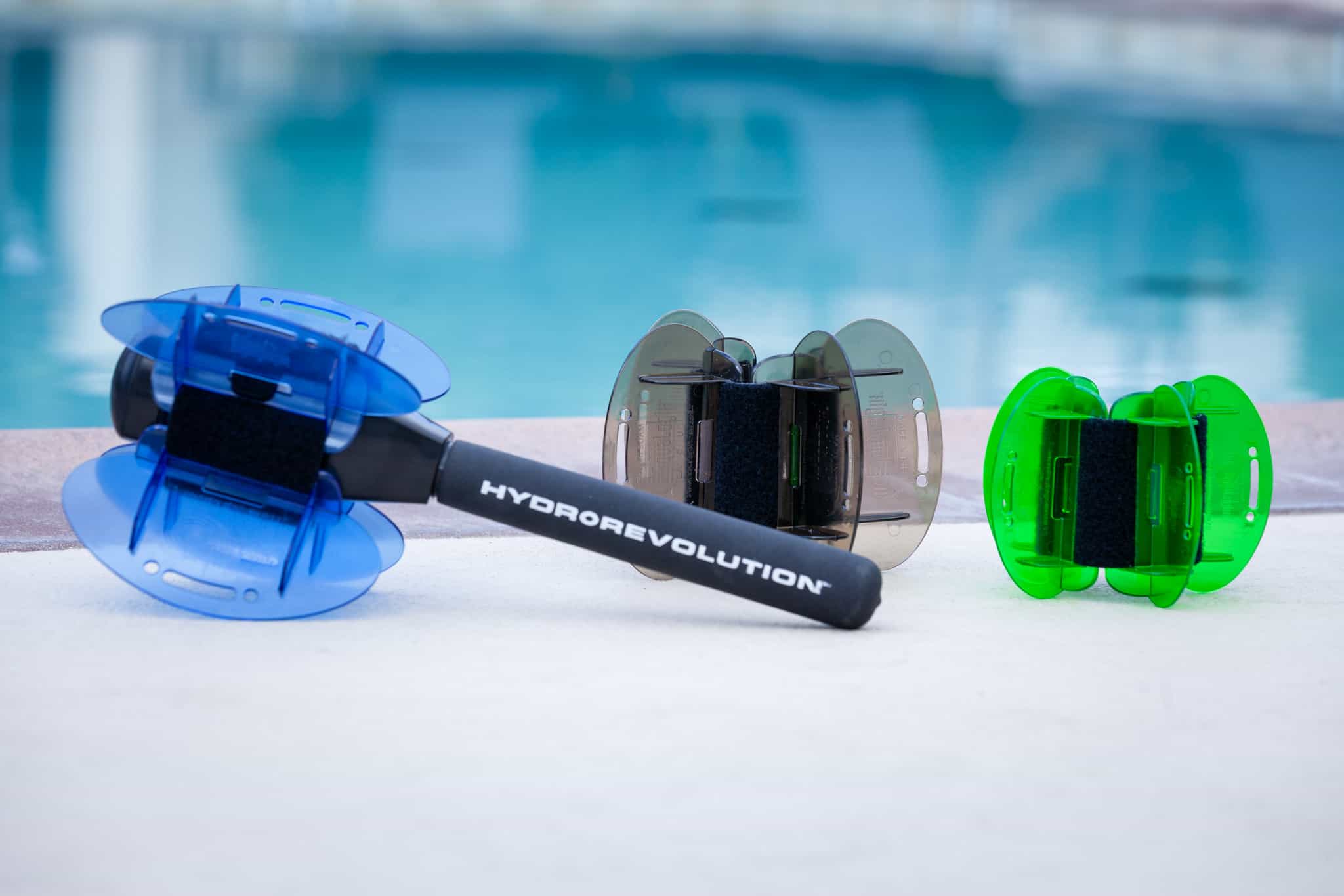 Aquatic Racket Trainer with 3 Resistance Fin Straps